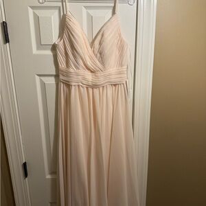 Elegant Cream Spaghetti Strap Dress